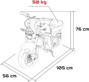 Ramiz Detská motorka SUPERMOTO, červená