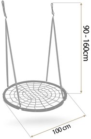 Neo-Sport NS-104 100 cm hojdačka bocianie hniezdo