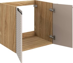 Comad Kúpeľňová skrinka pod umývadlo Ocean Beige 60 béžová/dub olejovaný