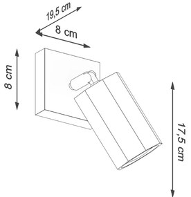 Bodové svietidlo Zeke, 1x drevené tienidlo, (možnosť polohovania)