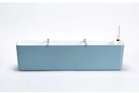 Plastia Samozavlažovací truhlík Berberis 80, sivomodrá + biela, 80 cm