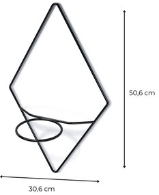 Nástenný stojan na kvety SHOWY HANGERER III čierny