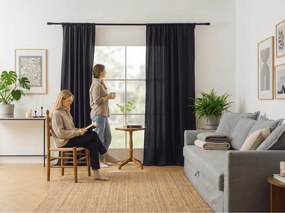 Záves OXFORD LIGHT 140x250 cm, tmavosivý Zavesenie: Riasiaca páska