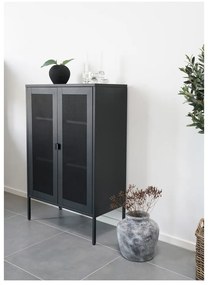 Čierna kovová vitrína 80x120 cm Melbourne – House Nordic