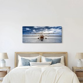 Obraz motorového lietadla (120x50 cm)