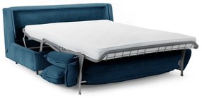 Modrá menčestrová rozkladacia pohovka 184 cm Isadora – Bobochic Paris