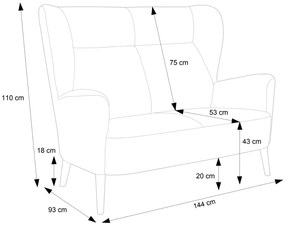 Sedacia súprava NAOMI sofa 2