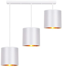 Candellux Bielo-medený závesný luster Atlanta pre žiarovku 3x E27 33-00651