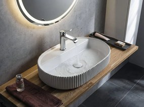 Isvea Isvea, SINTESI keramické umývadlo na dosku, 60x40cm, biela, 10SI65060