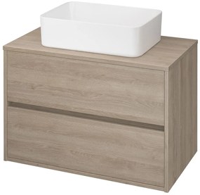 Cersanit Crea - závesná skrinka pod umývadlo na dosku 80cm, dub, S924-010