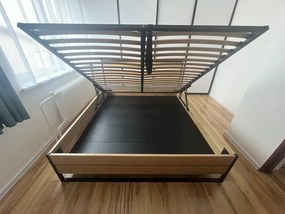 Dubová posteľ (výklopná) LOFT 140x200cm