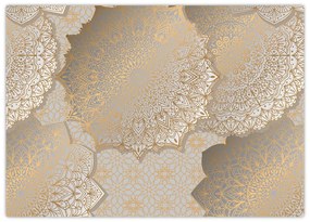 Obraz - Mandaly v zlatých tónoch (70x50 cm)