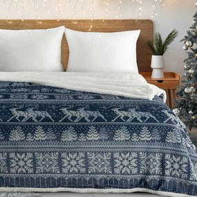 CHLPATÁ VIANOČNÁ DEKA NORDIC2 150X200 CM VZOROVANÁ