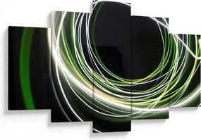Obraz zelených čiar (150x105 cm)