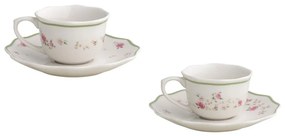 Biele porcelánové šálky v súprave 2 ks na espresso 90 ml Nonna Rosa – Brandani