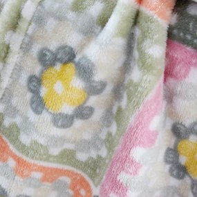 Mikroplyšová deka 130x170 cm Crochet Print Cosy – Catherine Lansfield