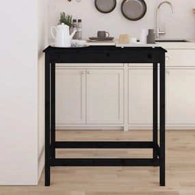 Barový stolík čierny 100x50x110 cm borovicový masív