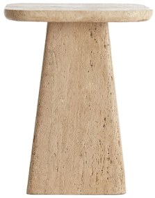 Odkladací stolík s doskou z kameňa 40x40 cm Kepami – Light &amp; Living