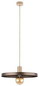 Luster na lanku SILA 1xE27/15W/230V pr. 40 cm hnedá/béžová