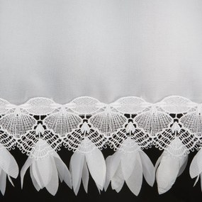 ZÁCLONA NA PÁSKE LORETA 400X160 CM BIELA