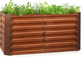 Blumfeldt Rust Grow, vyvýšený záhon, záhradný záhon, pozinkovaný oceľový plech, hrdzavá úprava