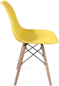 Sada stoličiek s plastovým sedadlom, 2 ks, žlté