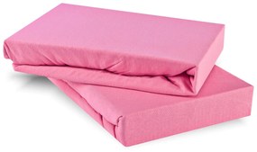 Plachta posteľná ružová jersey EMI: Plachta 120x200