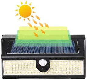 Zaparkorun Solárne záhradné osvetlenie so senzorom pohybu - 190 LED