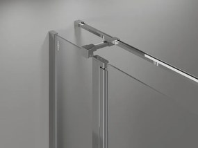 Mexen Mist T, sprchový kút s krídlovými dverami, 75 x 85 cm, 8mm číre sklo, chrómový profil, 8A4T-075-085-01-00