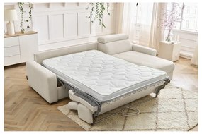 Krémová rozkladacia rohová pohovka (variabilná) Monaco – Bobochic Paris