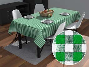 Biante Bavlnený obdĺžnikový obrus Sandra SA-058 Zeleno-biele kocky 100x140 cm