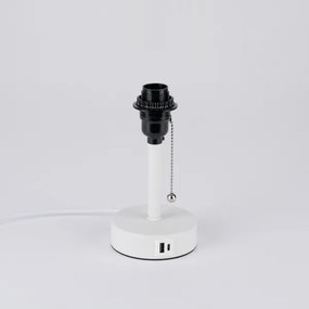 Brilagi - Stolná lampa s USB portom TABLON 1xE27/25W/230V biela/krémová