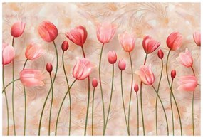Samolepiaca tapeta staroružové tulipány