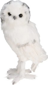Biela zimná sovička 49 cm