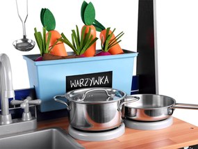 JOKOMISIADA Loft Drevená detská kuchynka s chladničkou ZA4129