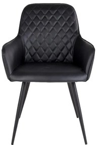 Dizajnová jedálenská stolička Gracelyn, čierna