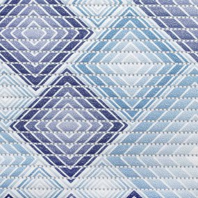Kúpeľňová penová rohož / predložka PRO-095 Modré designové štvorce - metráž šírka 65 cm