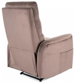 Elektrické polohovací křeslo Solon Velvet s masáží cappuccino