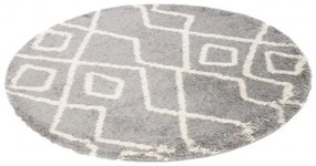 Koberec BOHO L229C tmavosivý / béžový kruh