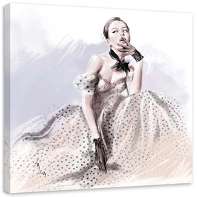 Gario Obraz na plátne Paríž Móda Žena Šaty Elegancia - Irina Sadykova Rozmery: 30 x 30 cm