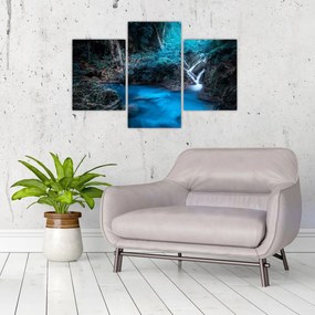 Obraz - Magická noc v tropickom lese (90x60 cm)