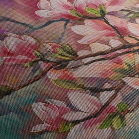 Obraz - Olejomaľba, Rozkvitnutá sakura (120x50 cm)