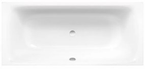 BETTE Lux pravouhlá vaňa z glazovanej titánovej ocele, odtok v strede, 1800 x 800 x 450 mm, biela, protišmyk, 3441-000AR