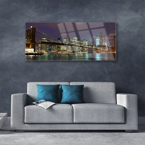 Obraz plexi Most architektúra mesto 125x50 cm