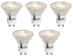 Sada 5 GU10 50mm 3-krokových Kelvin stmievateľných LED žiaroviek Jasné 4.9W 450 lm 2000-2700K