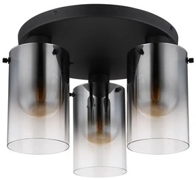Globo 15907-3D - Prisadený luster FLORENTINA 3xE27/40W/230V pr. 40,5 cm čierna