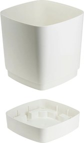 PLASTOVÝ KVETINÁČ CUBI 30X33 CM KRÉMOVÁ