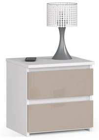 Nočný stolík Cleania CL2 (cappuccino lesk). Akcia -18%. Vlastná spoľahlivá doprava až k Vám domov. 1069903