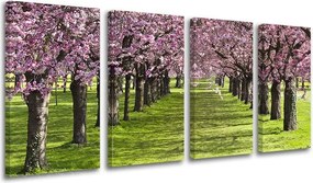 Obraz na stenu 4 dielny STROMY ST023E41