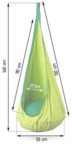 Zelené závesné kreslo Neo-Sport Cocoon